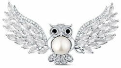 JwL Luxury Pearls Luxus bross gyöngyökkel és kristályokkal Okos bagoly JL0814