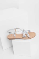 Answear Lab sandale de piele femei, culoarea argintiu BPYX-OBD01L_SLV