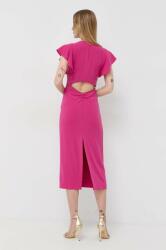 Patrizia Pepe rochie culoarea roz, midi, drept PPYX-SUD2HR_43X