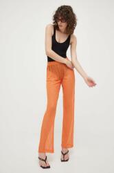 Resume Résumé pantaloni Rayanna femei, culoarea portocaliu, drept, high waist PPYX-SPD0YG_23X