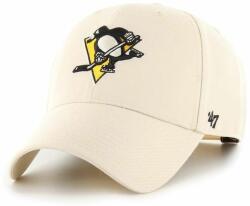 47 brand 47brand șapcă din amestec de lână NHL Pittsburgh Penguins culoarea bej, cu imprimeu 99KK-CAU0HC_01X