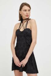 For Love & Lemons rochie culoarea negru, mini, drept PPYX-SUD27P_99X