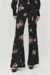 Twinset pantaloni femei, culoarea negru, evazati, high waist PPYX-SPD099_99X