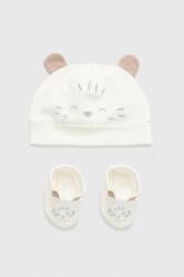 OVS pălărie și papuci pentru bebeluși culoarea alb, bumbac PPYX-CAK017_00X