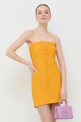 Patrizia Pepe rochie culoarea portocaliu, mini, drept PPYX-SUD2GA_22X