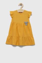 Birba&Trybeyond rochie de in pentru bebeluși x Peanuts culoarea galben, mini, evazati PPYX-SUG09J_11X