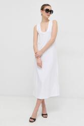 Max Mara rochie culoarea alb, midi, drept PPYX-SUD1BI_00X