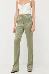 Guess pantaloni femei, culoarea verde, drept, high waist PPYX-SPD06P_78X