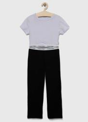 Calvin Klein Underwear pijamale de bumbac pentru copii culoarea violet, neted PPYX-BIG082_04X