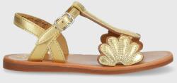 Pom D'api sandale din piele pentru copii culoarea auriu PPYX-OBG18D_10Y