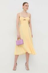 Patrizia Pepe rochie culoarea galben, mini, evazati PPYX-SUD2GD_11C