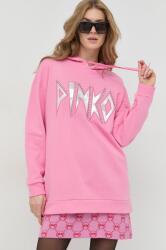 PINKO bluza femei, culoarea roz, cu glugă, cu imprimeu PPYX-BLD0LB_30X