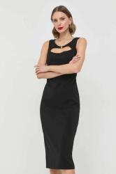 Patrizia Pepe rochie culoarea negru, mini, mulata PPYX-SUD0IP_99X