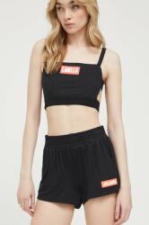 Labellamafia pantaloni scurti femei, culoarea negru, cu imprimeu, high waist PPYX-SZD0RN_99X