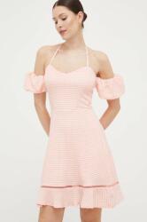 GUESS rochie culoarea roz, mini, evazati PPYX-SUD0GH_30A