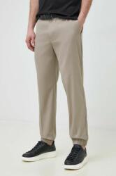 Giorgio Armani pantaloni barbati, culoarea bej, drept PPYX-SPM09Y_80X
