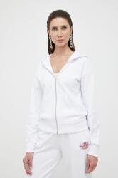 Giorgio Armani bluza femei, culoarea alb, cu glugă, neted PPYX-BLD0TS_00X