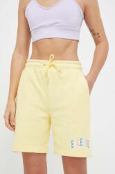 Ellesse pantaloni scurti culoarea galben, cu imprimeu PPYX-SZU003_11X