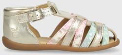 Pom D'api sandale din piele pentru copii culoarea argintiu PPYX-OBG174_SLV