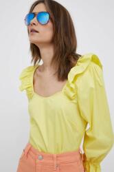 PS Paul Smith bluza femei, culoarea galben, neted PPYX-TSD25E_11X