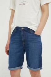 Lee pantaloni scurti jeans barbati, culoarea albastru marin PPYX-SZM0H5_59X