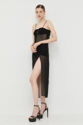 Patrizia Pepe rochie culoarea negru, maxi, drept PPYX-SUD2H2_99X