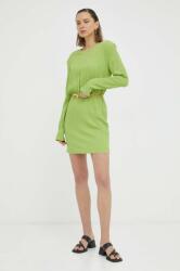 Gestuz rochie culoarea verde, mini, evazati PPYX-SUD2EY_77X