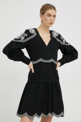 TWINSET rochie culoarea negru, mini, evazati PPYX-SUD0LB_99X