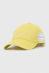 Calvin Klein șapcă de baseball din bumbac culoarea galben, cu imprimeu PPYX-CAM02B_10X
