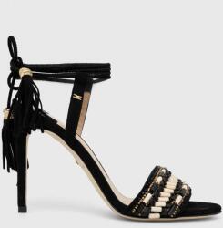 Elisabetta Franchi sandale din piele intoarsa culoarea negru, SA78B32E2 PPYX-OBD1S9_99X