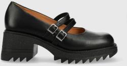 Charles Footwear pantofi de piele Kiara Mary Jane culoarea negru, cu platforma, Kiara. Mary. Jane. Loafer MPYX-OBD02H_99X