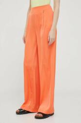 Artigli pantaloni femei, culoarea portocaliu, lat, high waist PPYX-SPD15D_22X