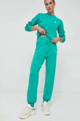 Patrizia Pepe pantaloni de trening femei, culoarea verde, neted PPYX-SPD084_67X