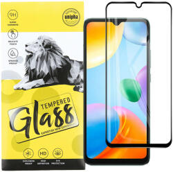 Xiaomi Redmi 12C / Redmi 10C / Poco C40 üvegfólia, tempered glass, előlapi, 9D, edzett, hajlított, fekete kerettel