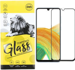  Samsung Galaxy A34 5G üvegfólia, tempered glass, előlapi, 9D, edzett, hajlított, fekete kerettel