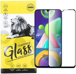 Samsung Galaxy A02s / A03s üvegfólia, tempered glass, előlapi, 9D, edzett, hajlított, fekete kerettel