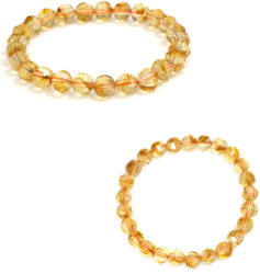  Bratara din Citrin Natural - Diametru 54 mm - Rotunda Fatetata 7-7, 9 mm - 1 Buc-AAA