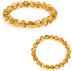  Bratara din Citrin Natural - Diametru 54 mm - Rotunda Fatetata 8, 5-9, 5 mm - 1 Buc-AAA