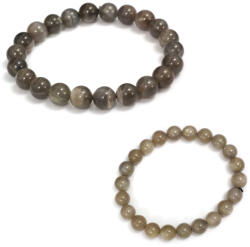  Bratara din Peach Moonstone Mixt Natural - Diametru 52 mm - Rotunda 8-8, 9 mm - 1 Buc