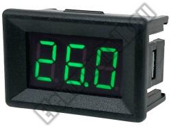  D008GR Mini digitális feszültségmérő zöld 0-99.9V (3 vezetékes)