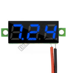  D009BL Mini digitális feszültségmérő kék 3-30V (2 vezetékes)