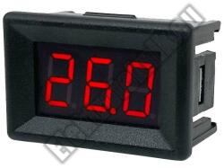  D007RD Mini digitális feszültségmérő piros 2.5-30V (2 vezetékes)