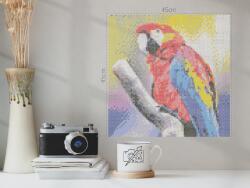  Vasalható gyöngyök - Ara papagáj Méret: 45x45cm, Opció: Szerszámok nélkül
