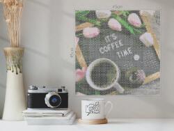  Vasalható gyöngyök - It´s Coffee Time Méret: 45x45cm, Opció: Szerszámok nélkül