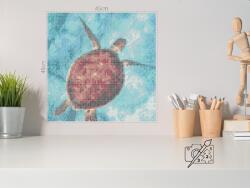 Vasalható gyöngyök - Teknős a vízben Méret: 45x45cm, Opció: Szerszámok nélkül