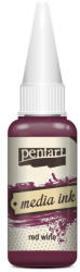  Pentart Média tinta, alkoholos 20ml - Vörösbor (21020)