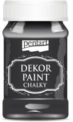Pentart Dekor krétafesték 100 ml - Fekete 21481 - akrilfestéshez és kontúrozáshoz (21481)