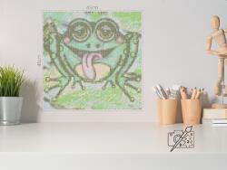  Vasalható gyöngyök - Piros orcás béka Méret: 45x45cm, Opció: Szerszámok nélkül
