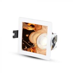 V-TAC Led GU10 Spot Keret Fehér+Rózsaarany négyzet alakú - 3167 (3167)