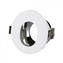 V-TAC Led GU10 Spot Keret Fehér+Króm kör alakú - 3164 (3164)